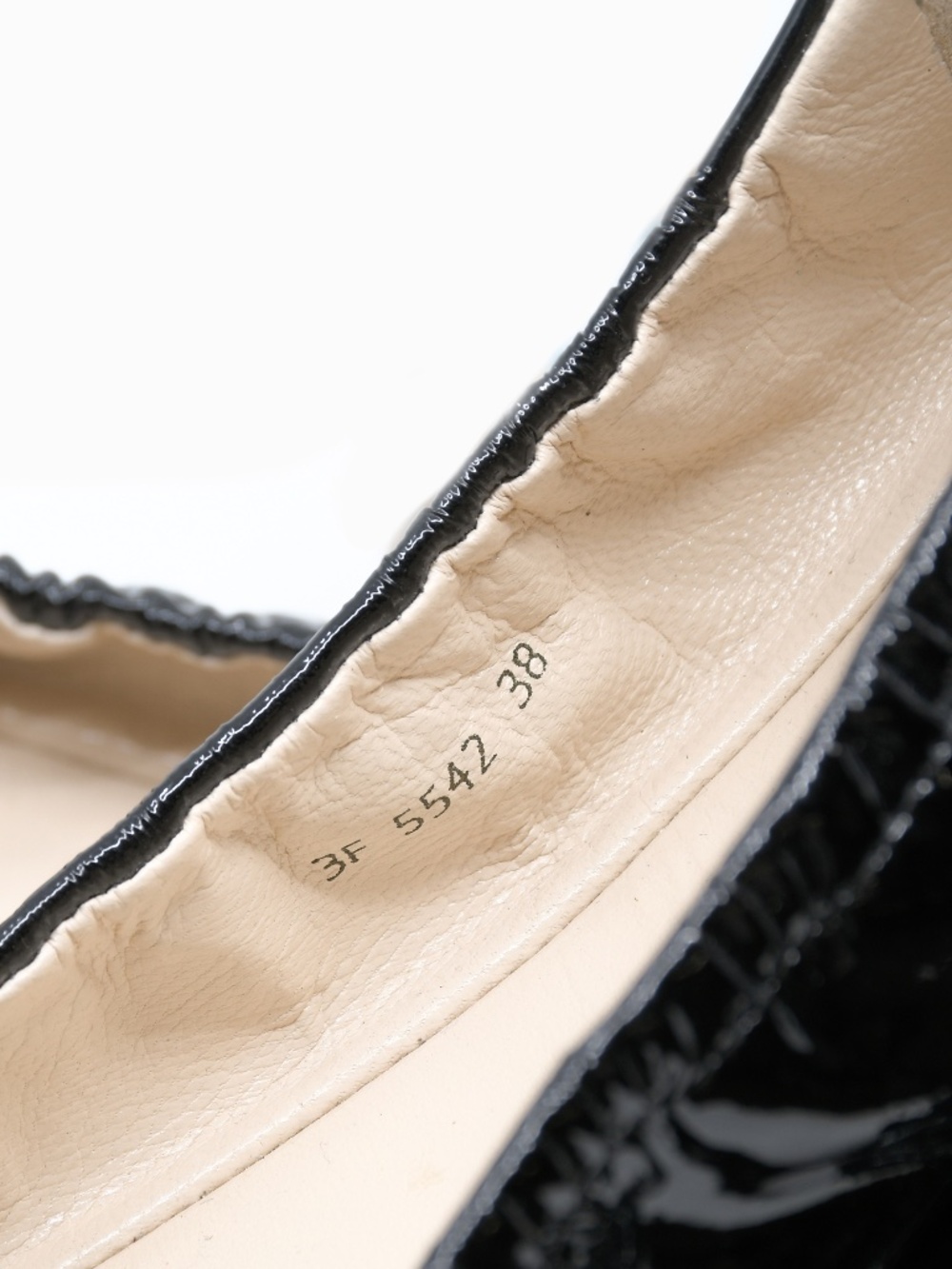 PRADA Black Patent Leather Ballerina Flats EU 38 US 8 - Picture 7 of 8